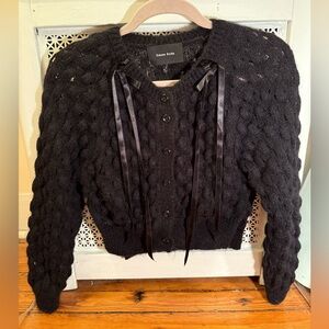 Simone Rocha Bubble Knit Bow Cardigan